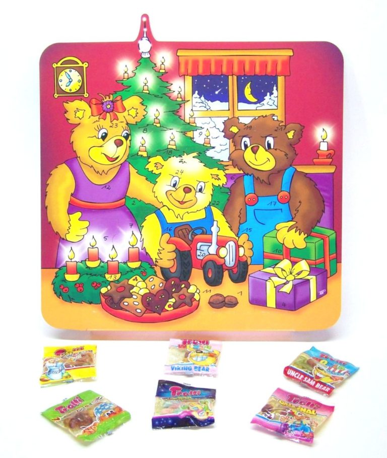 Gummibärchen-Adventskalender, Mit Fruchtgummi Gefüllt - INOPAC